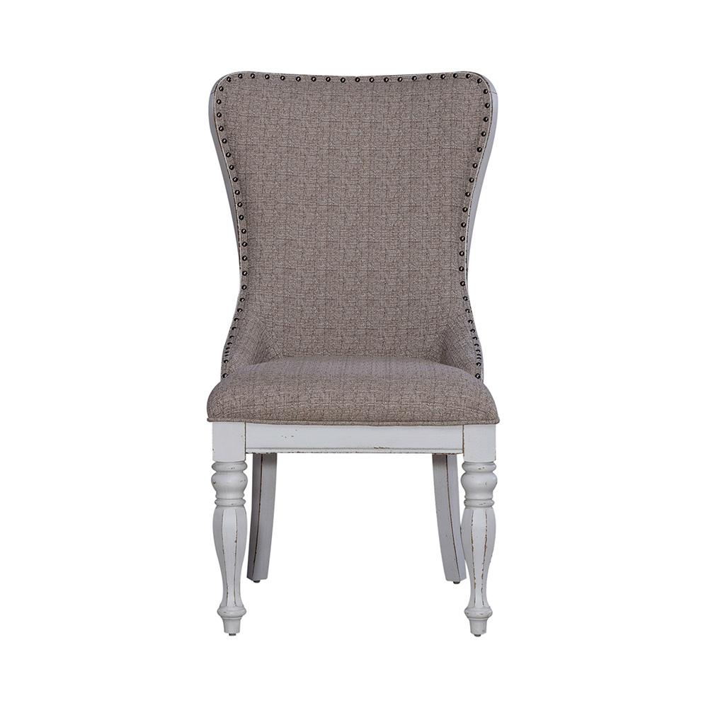 Liberty Furniture - Magnolia Manor Uph Wing Back Side Chair  in Antique White & Weathered Bark - 244-C6501S veiw 7