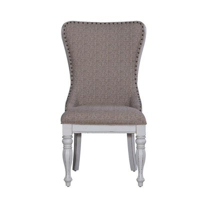 Liberty Furniture - Magnolia Manor Uph Wing Back Side Chair  in Antique White & Weathered Bark - 244-C6501S veiw 7