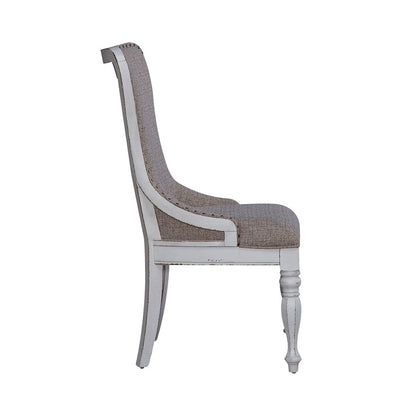 Liberty Furniture - Magnolia Manor Uph Wing Back Side Chair  in Antique White & Weathered Bark - 244-C6501S veiw 8