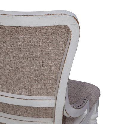 Liberty Furniture - Magnolia Manor Uph Wing Back Side Chair  in Antique White & Weathered Bark - 244-C6501S veiw 11