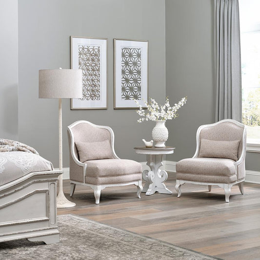 Liberty Furniture - Magnolia Manor Upholstered Accent Chair in Antique White - 244-ACH15 veiw 2