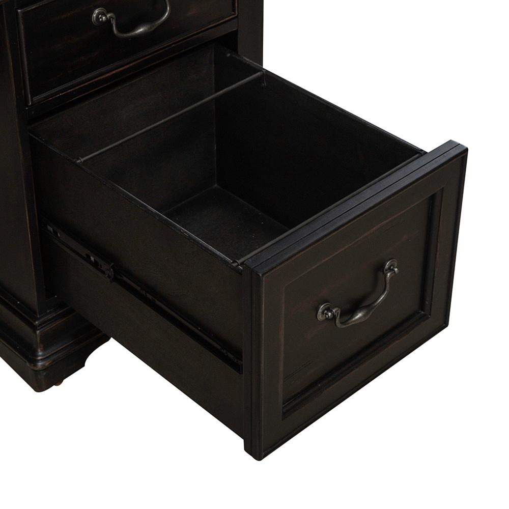 Liberty Furniture - Meritage Credenza & Hutch  in Aged Charcoal w/ Rub Thru & Caramel - 532-HO-CHS veiw 6