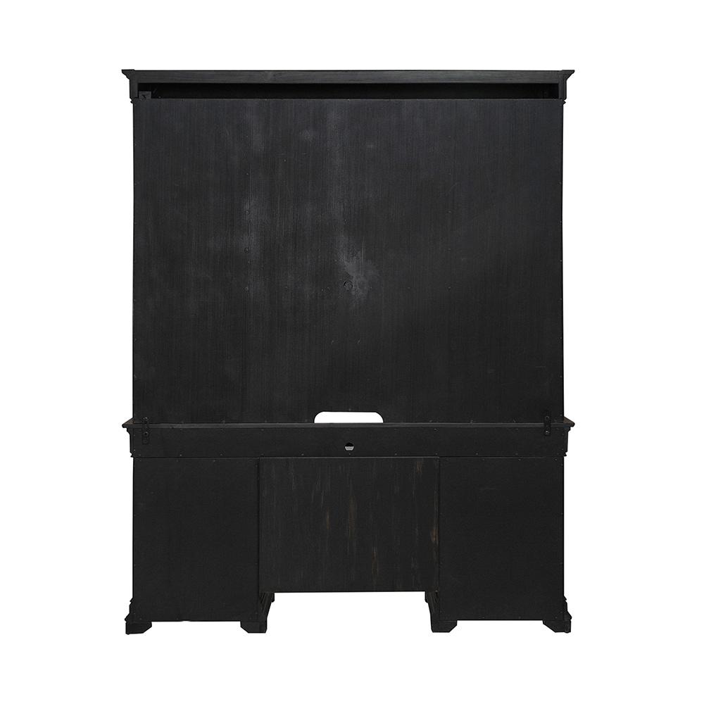 Liberty Furniture - Meritage Credenza & Hutch  in Aged Charcoal w/ Rub Thru & Caramel - 532-HO-CHS veiw 12