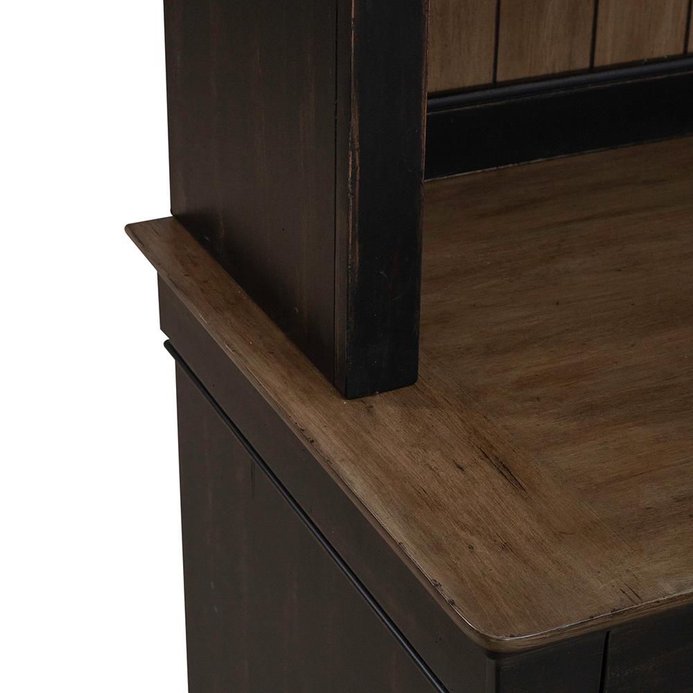 Liberty Furniture - Meritage Credenza & Hutch  in Aged Charcoal w/ Rub Thru & Caramel - 532-HO-CHS veiw 14