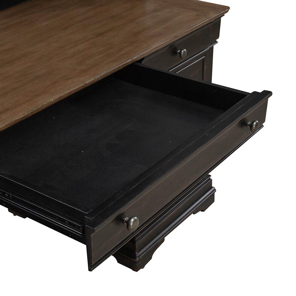 Liberty Furniture - Meritage Credenza & Hutch  in Aged Charcoal w/ Rub Thru & Caramel - 532-HO-CHS veiw 17