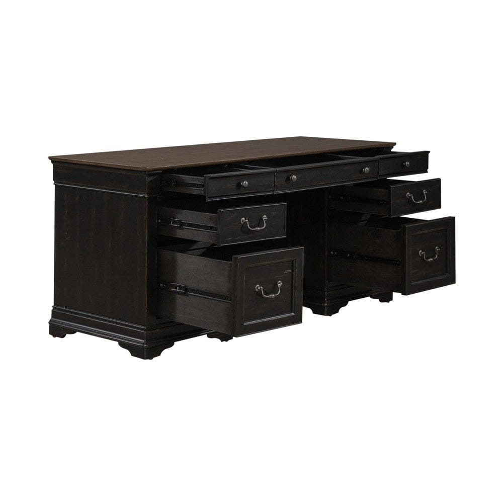 Liberty Furniture - Meritage - Jr Executive Credenza in Black - 532-HO-JEC view 4