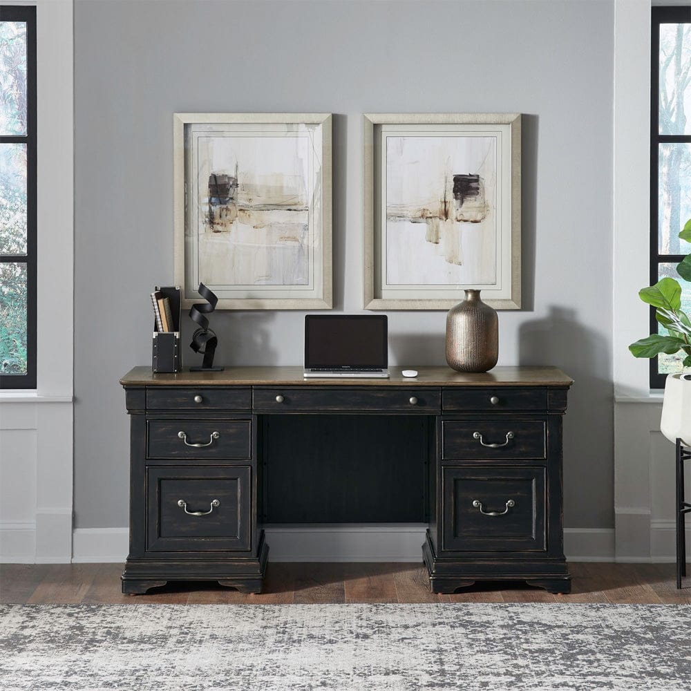 Liberty Furniture - Meritage - Jr Executive Credenza in Black - 532-HO-JEC view 5