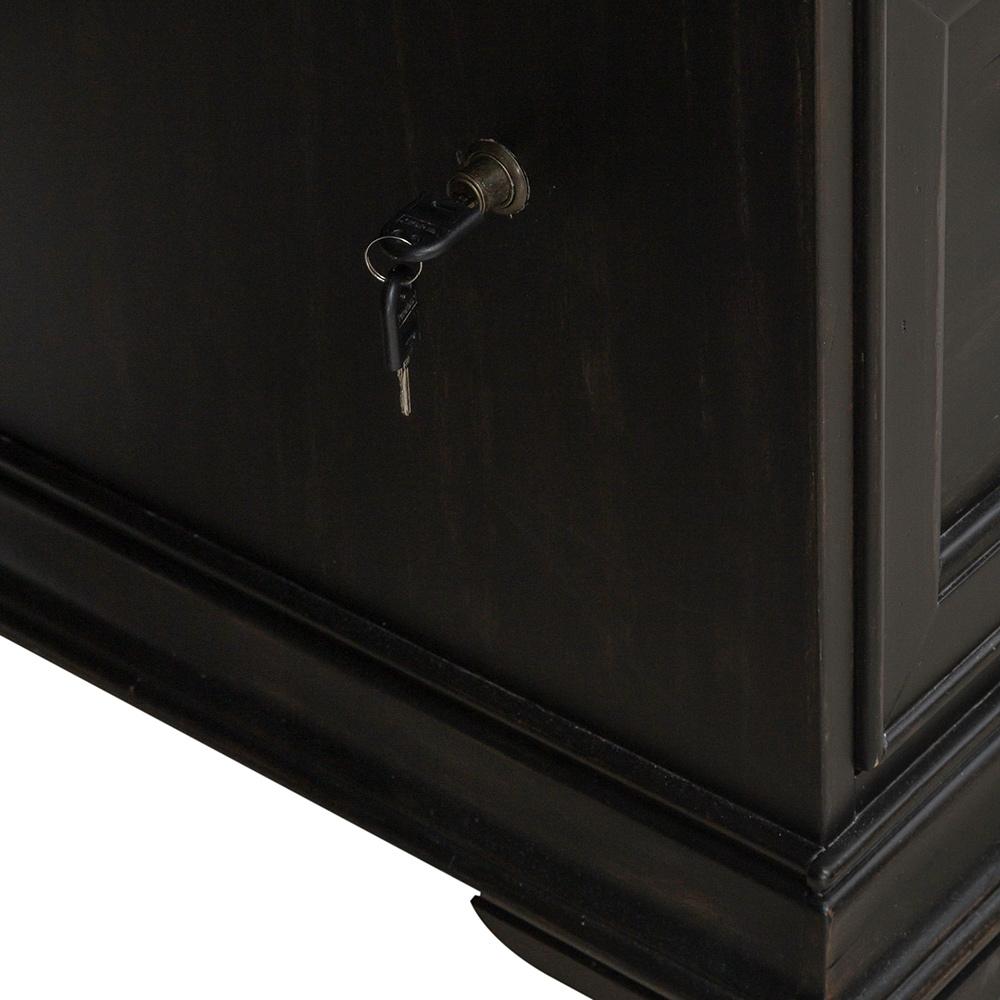 Liberty Furniture - Meritage Jr Executive Desk  in Aged Charcoal w/ Rub Thru & Caramel - 532-HO-JED veiw 6