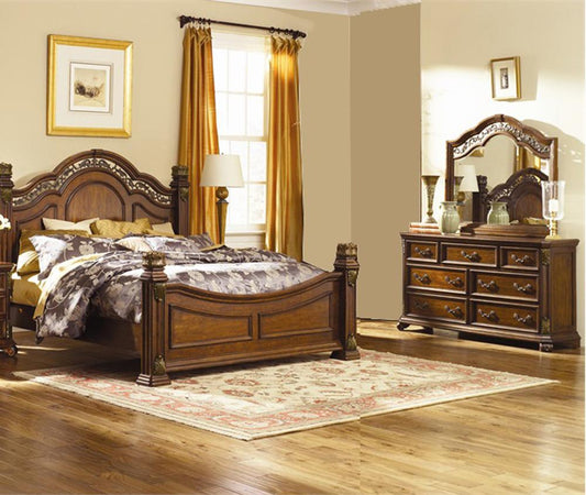 Liberty Furniture - Messina Estates 3 Piece King Poster Bed, Dresser & Mirror Set - 737-BR-KPSDM veiw 1