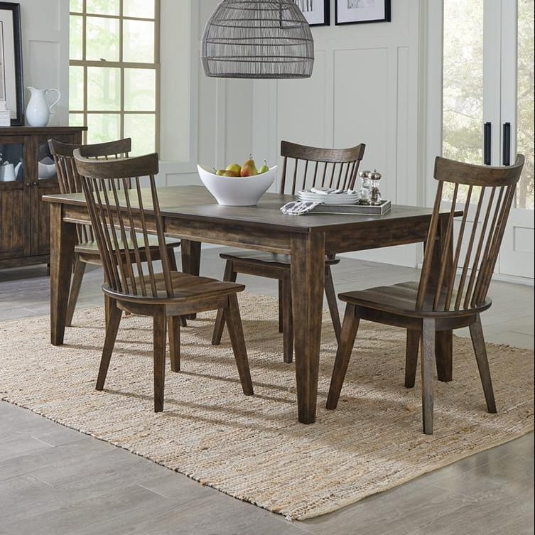 Liberty Furniture - Midland Falls 5 Piece Rectangular Table Set  in Rustic Brown - 826-CD-5RLS veiw 1