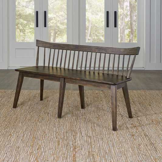 Liberty Furniture - Midland Falls Spindle Back Bench  in Rustic Brown - 826-C4000B veiw 1