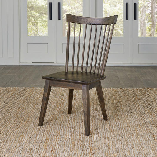 Liberty Furniture - Midland Falls Spindle Back Side Chair  in Rustic Brown - 826-C4000S veiw 1