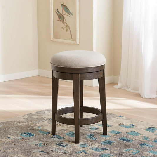 Liberty Furniture - Mill Creek Console Swivel Stool in Peppercorn - 792-OT9003 veiw 1