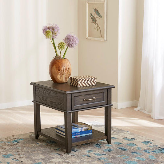 Liberty Furniture - Mill Creek Drawer End Table in Peppercorn - 792-OT1020 veiw 1