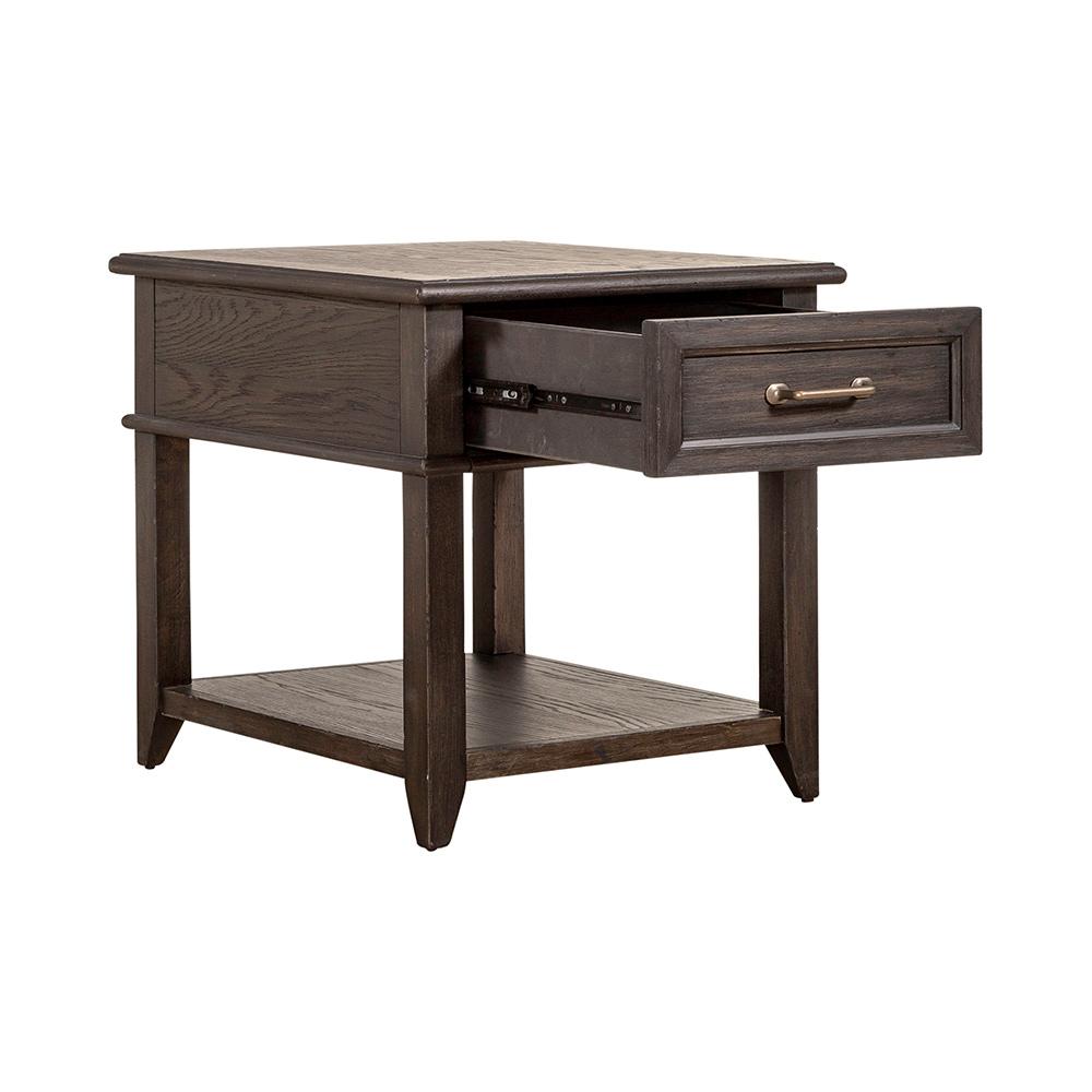 Liberty Furniture - Mill Creek Drawer End Table in Peppercorn - 792-OT1020 veiw 9