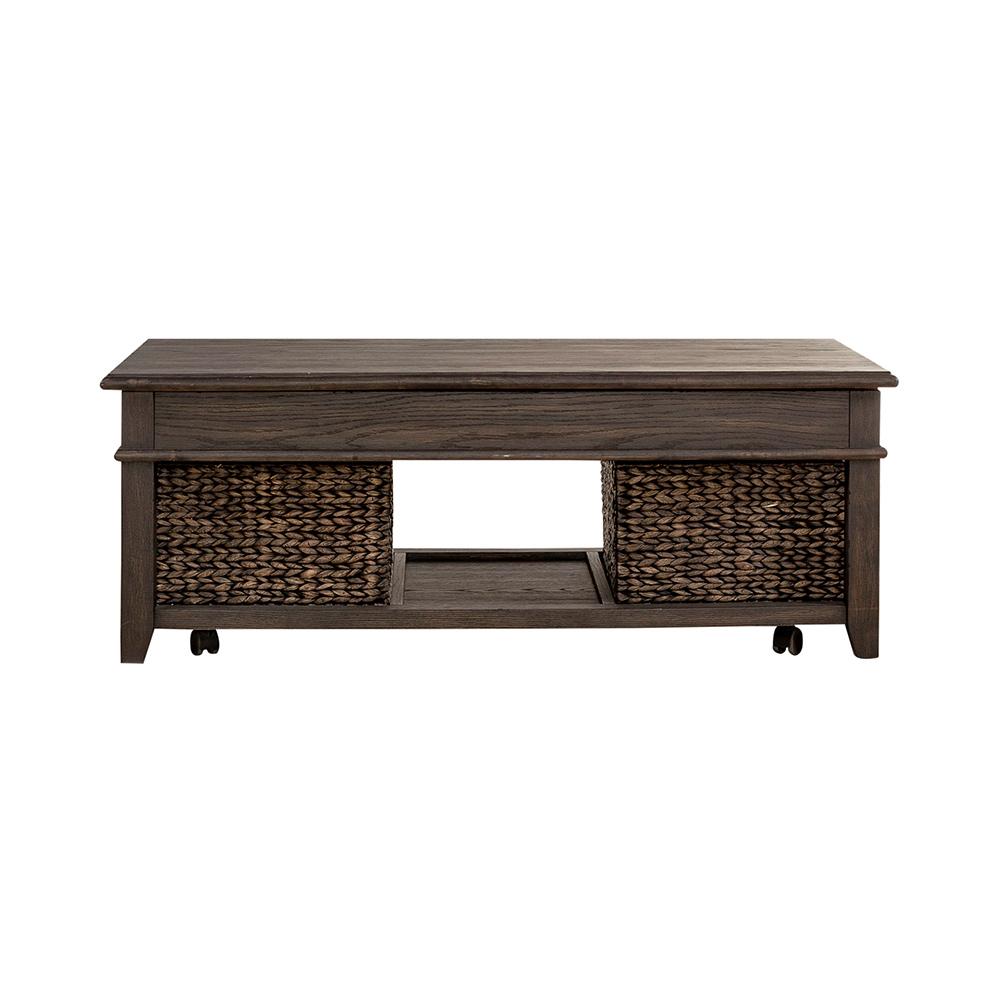 Liberty Furniture - Mill Creek Lift Top Cocktail Table in Peppercorn - 792-OT1011 veiw 7