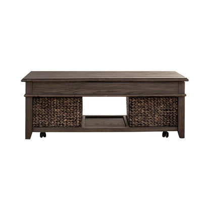 Liberty Furniture - Mill Creek Lift Top Cocktail Table in Peppercorn - 792-OT1011 veiw 7