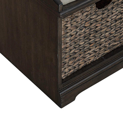 Liberty Furniture - Mill Creek Wall Bench in Peppercorn - 792-OT2000 veiw 4