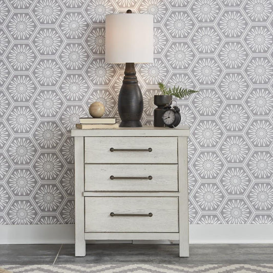 Liberty Furniture - Modern Farmhouse 3 Drawer Night Stand - 406W-BR61 veiw 1