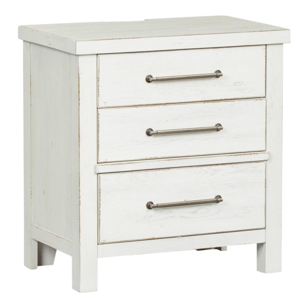 Liberty Furniture - Modern Farmhouse 3 Drawer Night Stand - 406W-BR61 veiw 2