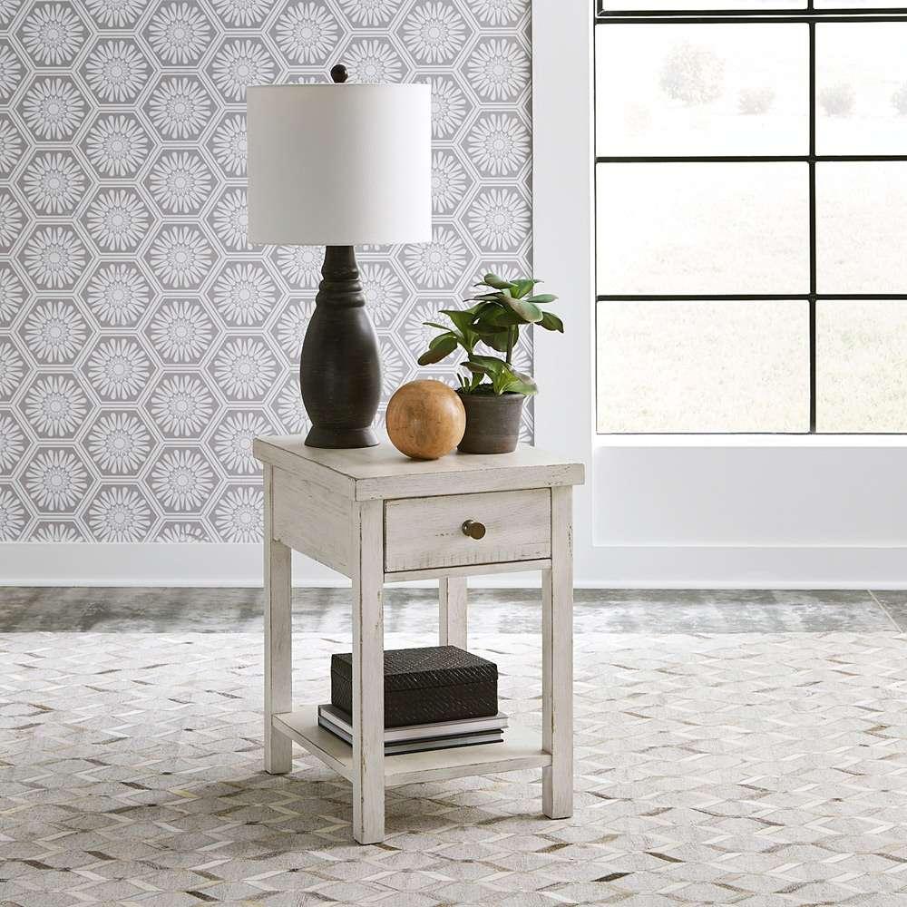 Liberty Furniture - Modern Farmhouse Drawer Chair Side Table - 406W-OT1023 veiw 1