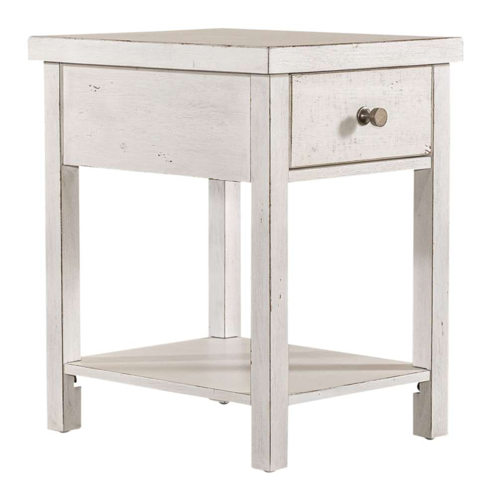 Liberty Furniture - Modern Farmhouse Drawer Chair Side Table - 406W-OT1023 veiw 2