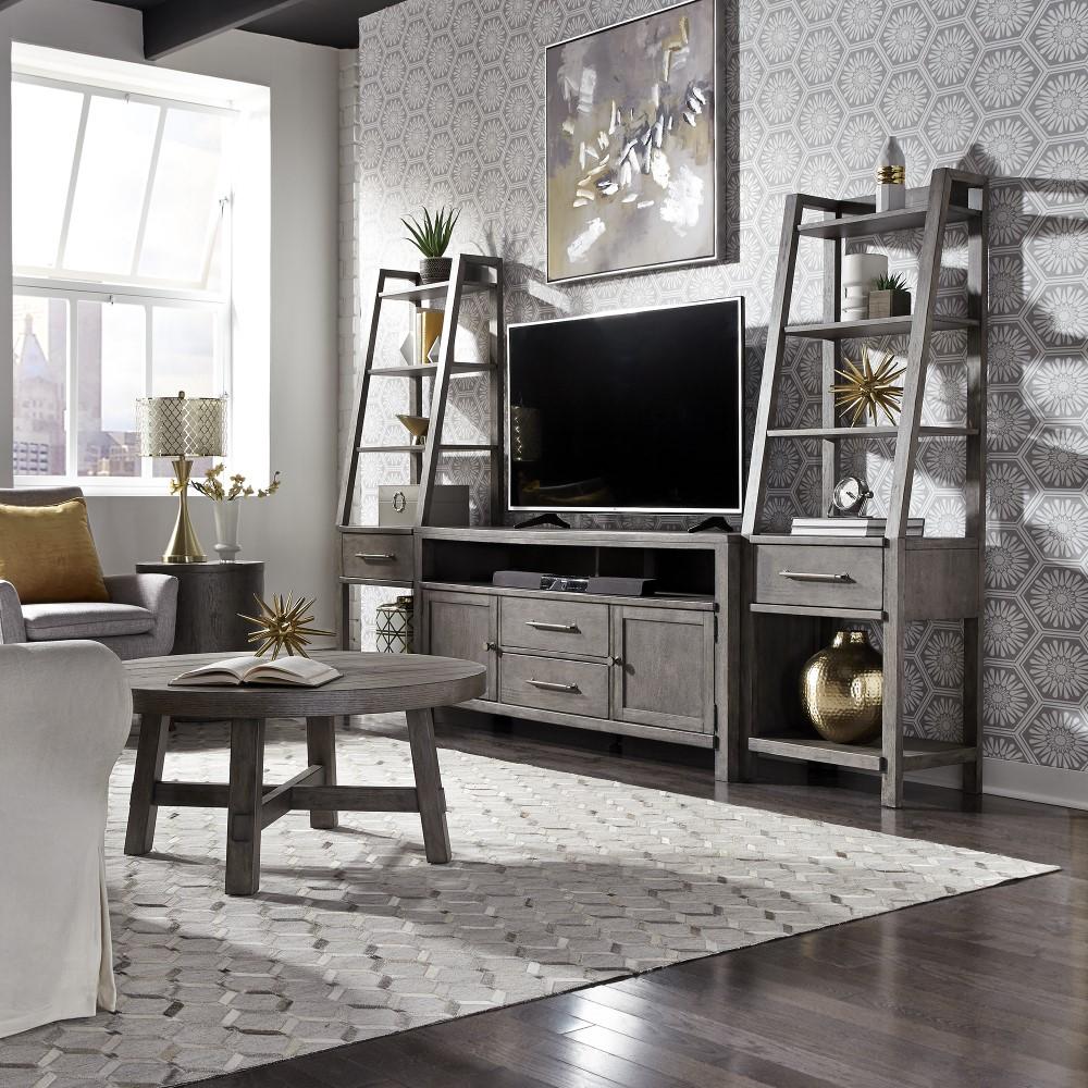 Liberty Furniture - Modern Farmhouse Entertainment Center with Piers - 406-ENTW-ECP veiw 1
