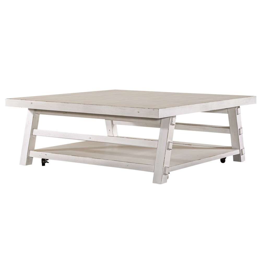 Liberty Furniture - Modern Farmhouse Oversized Square Cocktail Table - 406W-OT1014 veiw 2
