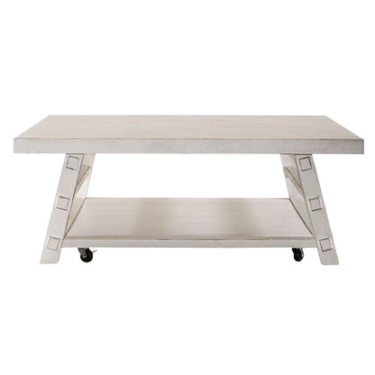 Liberty Furniture - Modern Farmhouse Oversized Square Cocktail Table - 406W-OT1014 veiw 3