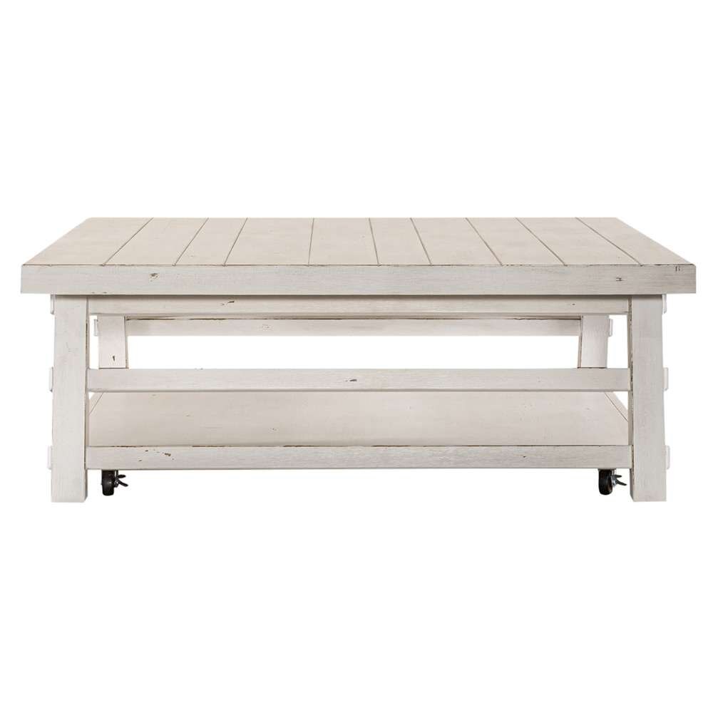 Liberty Furniture - Modern Farmhouse Oversized Square Cocktail Table - 406W-OT1014 veiw 4