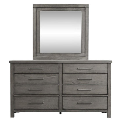 Liberty Furniture - Modern Farmhouse Queen Platform Bed, Dresser & Mirror - 406-BR-QPLDM veiw 3