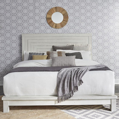 Liberty Furniture - Modern Farmhouse Queen Platform Bed, Dresser & Mirror, Night Stand - 406W-BR-QPLDMN veiw 2