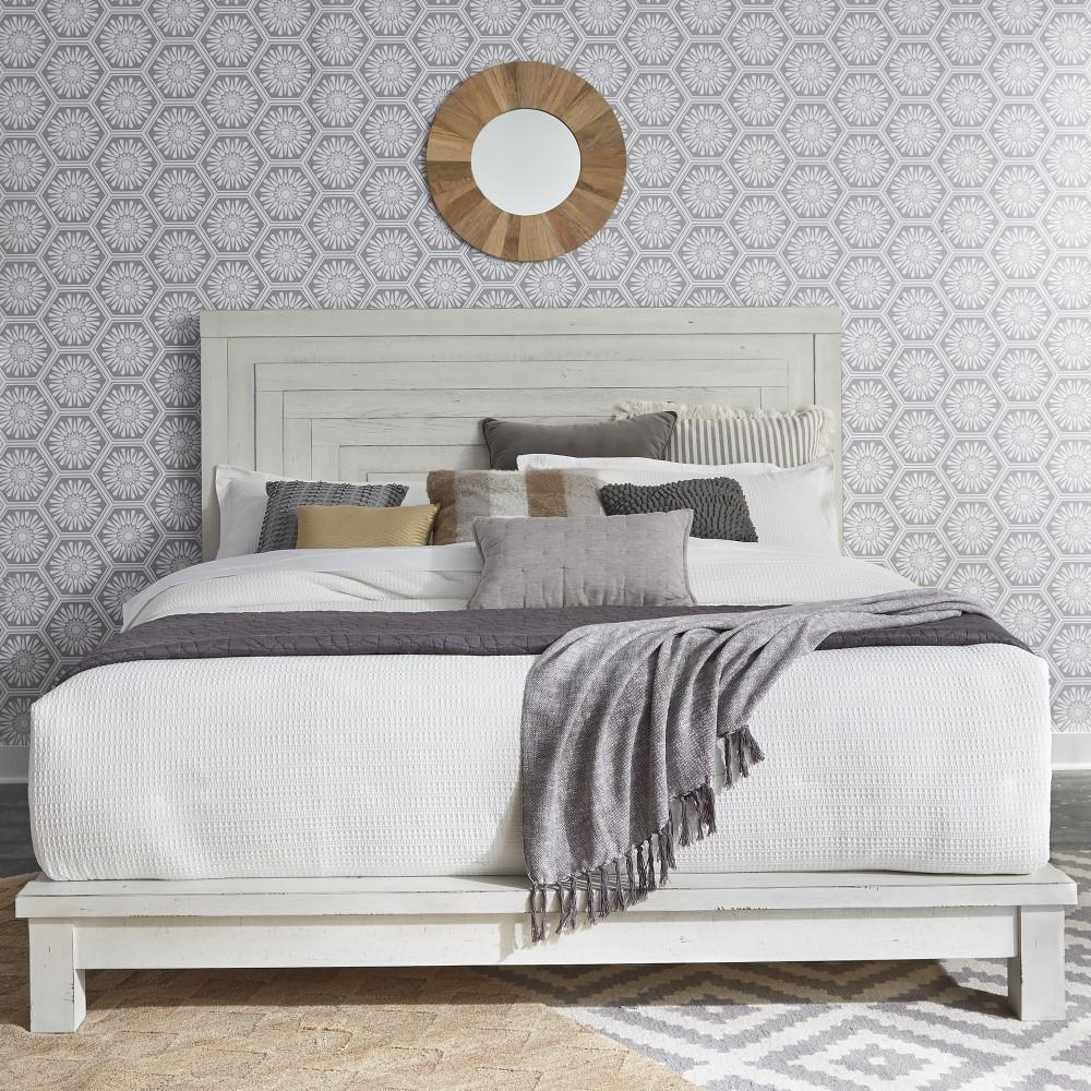 Liberty Furniture - Modern Farmhouse Queen Platform Bed - 406W-BR-QPL veiw 1