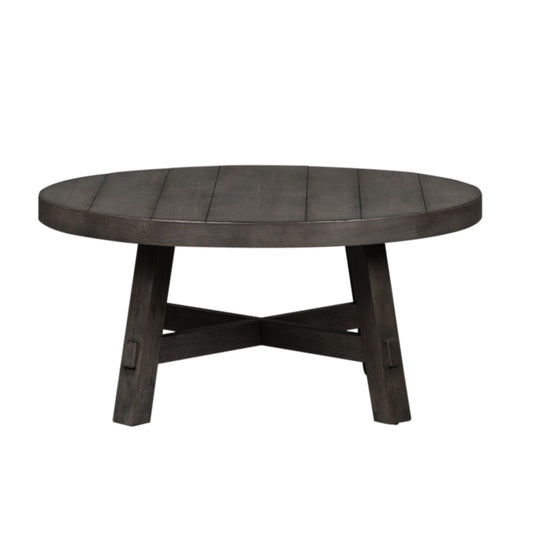 Liberty Furniture - Modern Farmhouse Splay Leg Round Cocktail Table - 406-OT1013 veiw 1