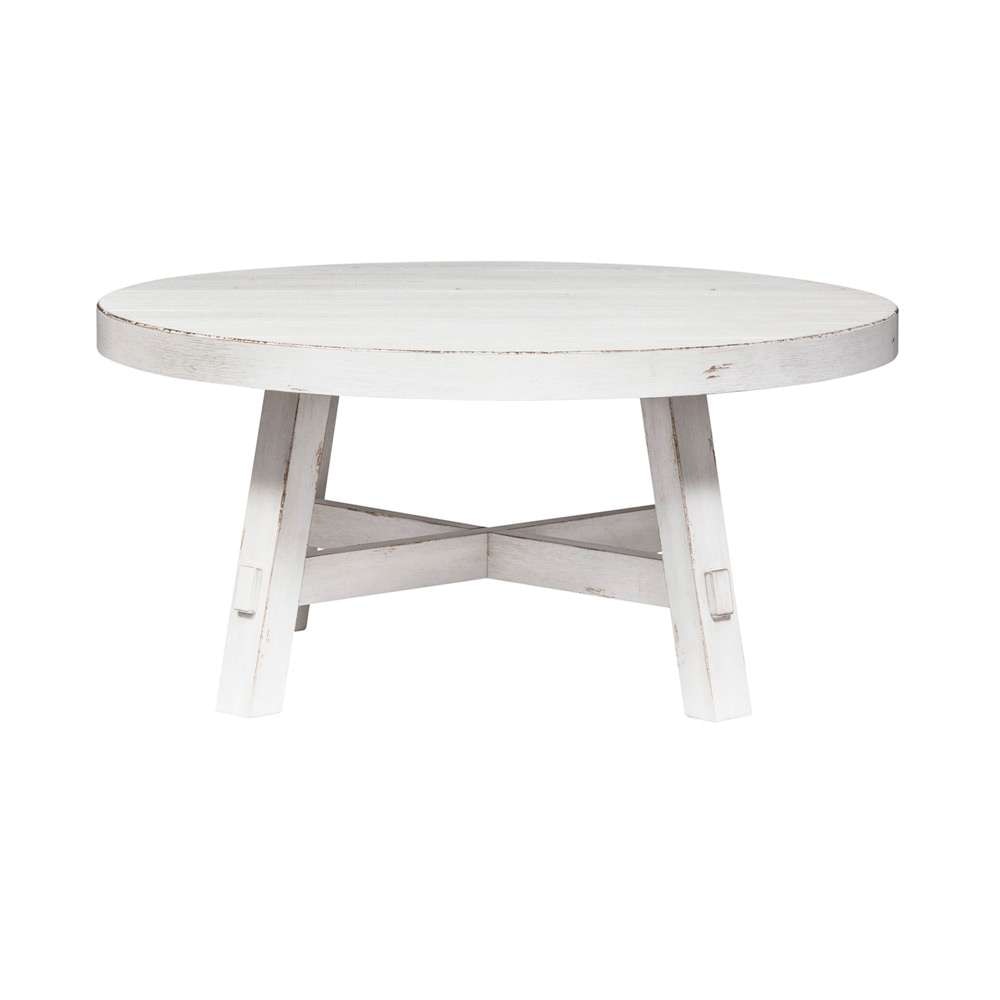 Liberty Furniture - Modern Farmhouse Splay Leg Round Cocktail - 406W-OT1013 veiw 2