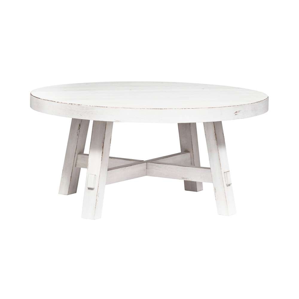Liberty Furniture - Modern Farmhouse Splay Leg Round Cocktail - 406W-OT1013 veiw 3