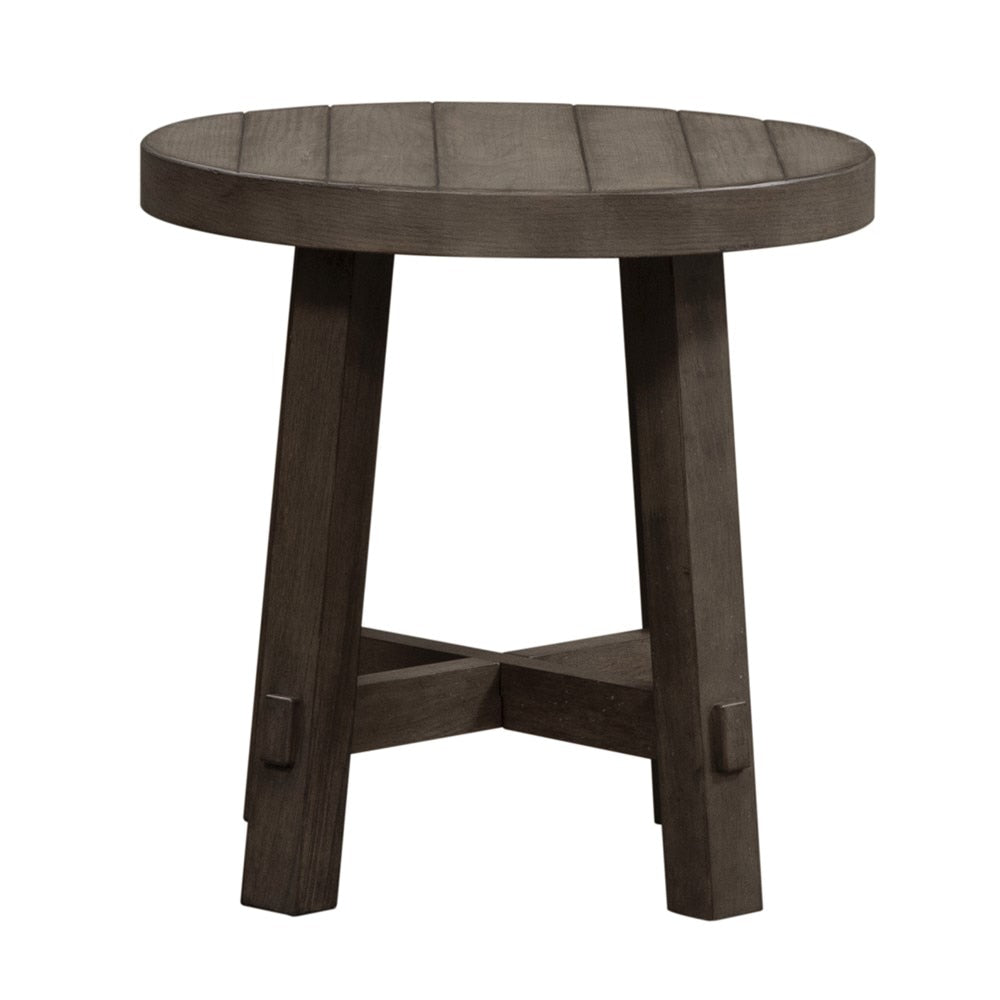 Liberty Furniture - Modern Farmhouse Splay Leg Round End Table - 406-OT1024 veiw 1