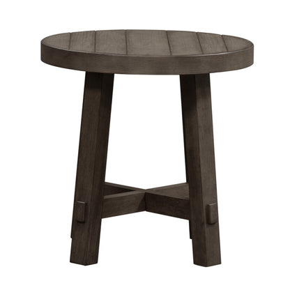 Liberty Furniture - Modern Farmhouse Splay Leg Round End Table - 406-OT1024 veiw 1