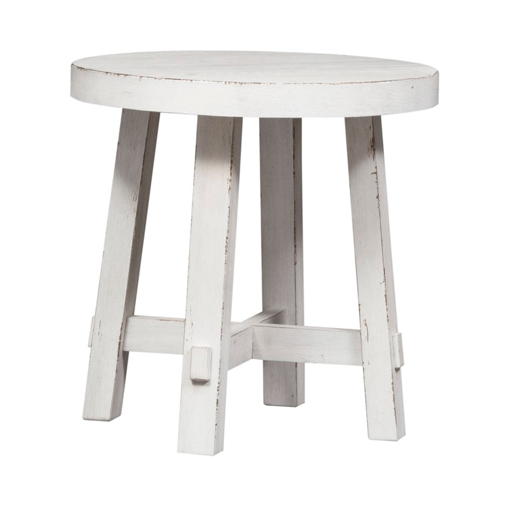 Liberty Furniture - Modern Farmhouse Splay Leg Round End Table - 406W-OT1024 veiw 4