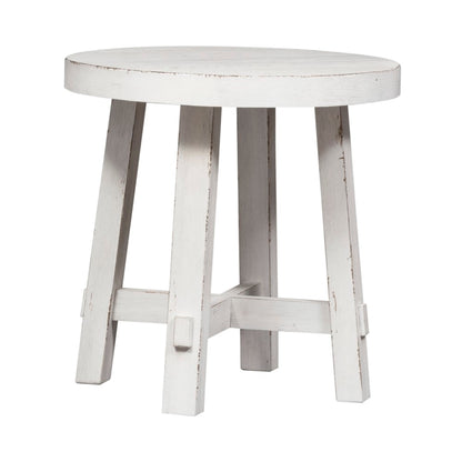 Liberty Furniture - Modern Farmhouse Splay Leg Round End Table - 406W-OT1024 veiw 4