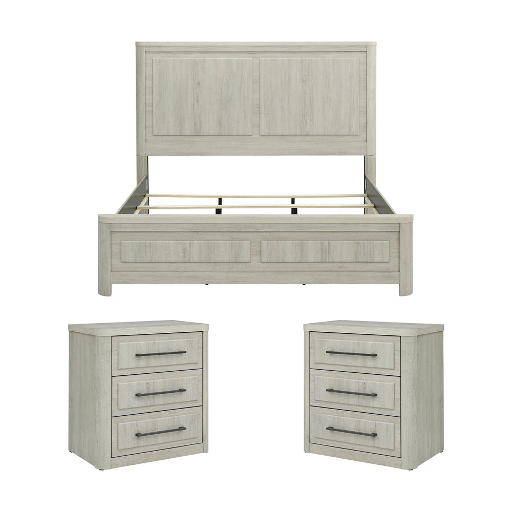 Liberty Furniture - Modern Play King Panel Bed, 2 Night Stands - 522-BR-KPB2NS view 1