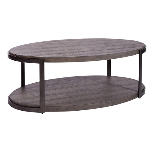 Liberty Furniture - Modern View Oval Cocktail Table in Gauntlet Gray - 960-OT1012 veiw 1