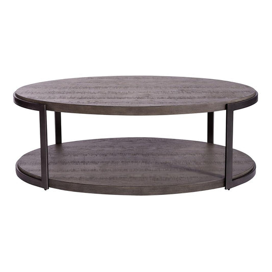 Liberty Furniture - Modern View Oval Cocktail Table in Gauntlet Gray - 960-OT1012 veiw 2