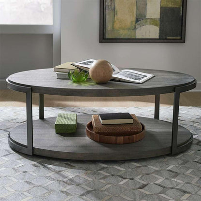 Liberty Furniture - Modern View Oval Cocktail Table - 960-OT1012B_960-OT1012T veiw 3
