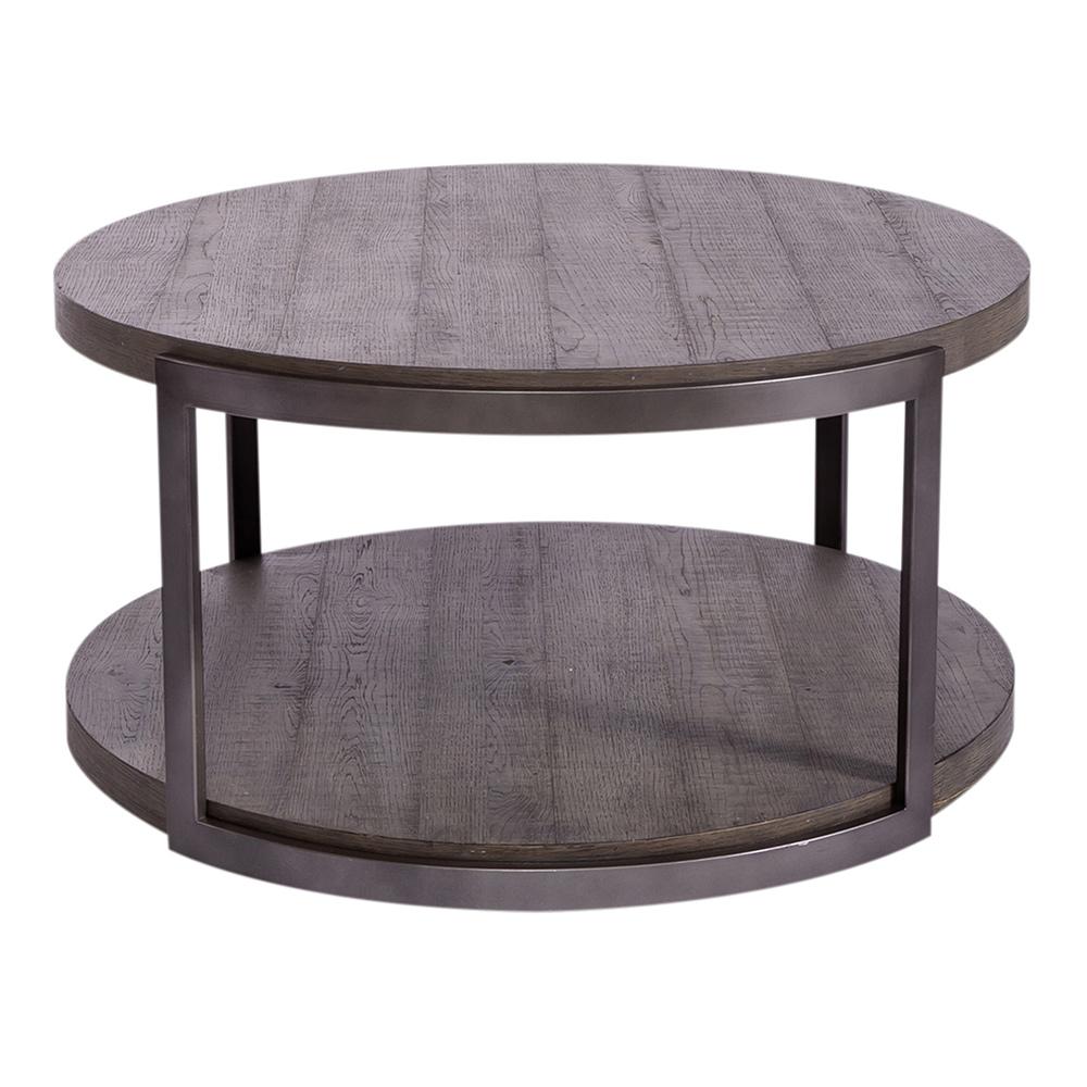 Liberty Furniture - Modern View Round Cocktail Table in Gauntlet Gray - 960-OT1010 veiw 3