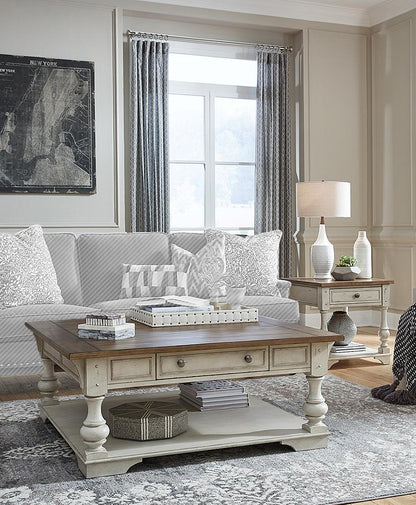 Liberty Furniture - Morgan Creek Alt 3 Piece Set  in Antique White w/ Wirebrushed Tobacco Accents - 498-OT-A3PCS veiw 1