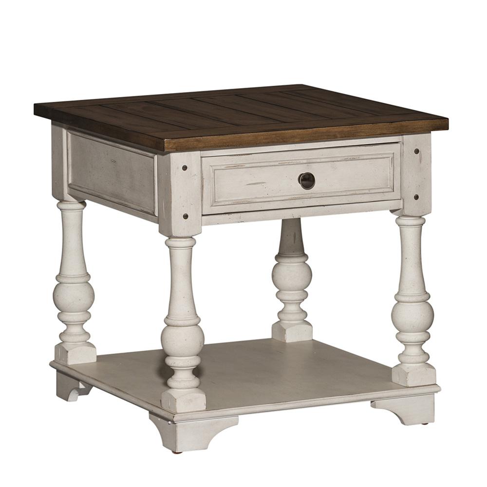 Liberty Furniture - Morgan Creek Alt 3 Piece Set  in Antique White w/ Wirebrushed Tobacco Accents - 498-OT-A3PCS veiw 3