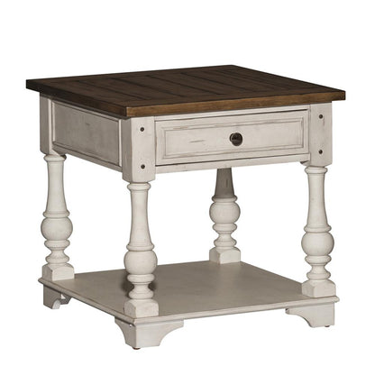 Liberty Furniture - Morgan Creek Alt 3 Piece Set  in Antique White w/ Wirebrushed Tobacco Accents - 498-OT-A3PCS veiw 3
