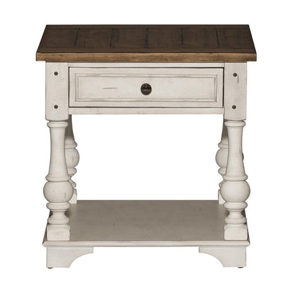 Liberty Furniture - Morgan Creek Alt 3 Piece Set  in Antique White w/ Wirebrushed Tobacco Accents - 498-OT-A3PCS veiw 4