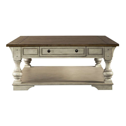Liberty Furniture - Morgan Creek Drawer Square Cocktail Table - 498-OT1012 veiw 3